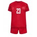 Billige Danmark Pierre-Emile Hojbjerg #23 Børnetøj Hjemmebanetrøje til baby VM 2022 Kortærmet (+ korte bukser)